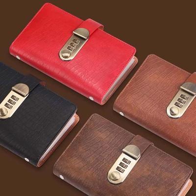PU Leather Money Savings Challenge Binder with Password Lock Clear View Cash Budget Notebook Solid Color Save Money
