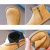 Stivali da bambina e da bambino in autunno e inverno, in pelle scamosciata, per bambini, scarpe casual, antiscivolo, per esterni, stivaletti in peluche per bambini
