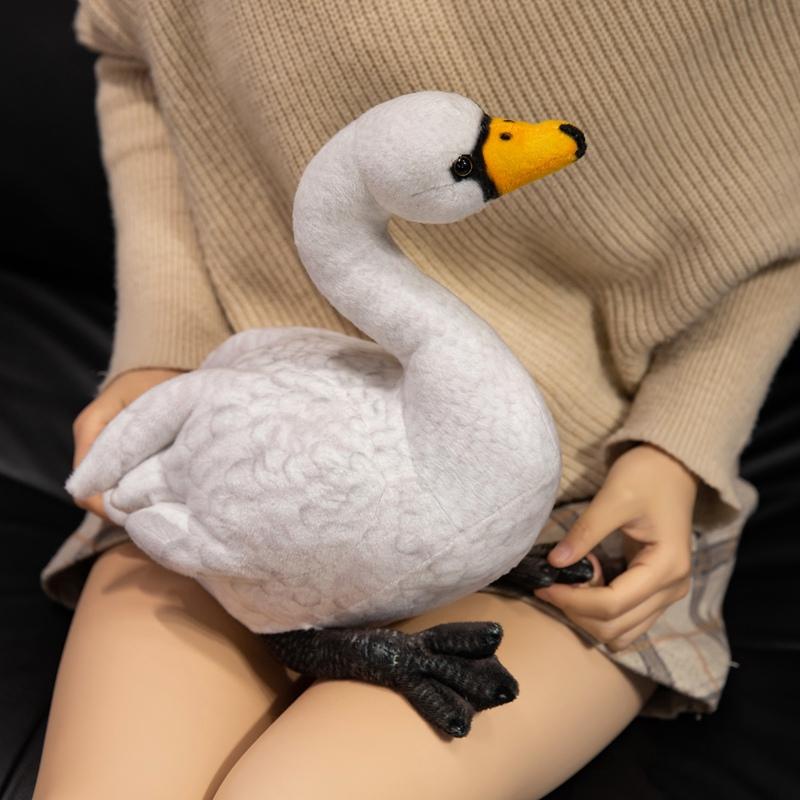 Lifelike Swan Plush Swan Toys Doll Pillow Kawaii Soft Simulation Swan Duck Swan Cute Goose Stuffed Animal Kids Gift Home Decor