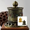 Handicraft Tibetan Prayer Wheel,Hand Craving Buddhas Scripture Prayer Wheel Desktop Ornament for Relaxation Yogas