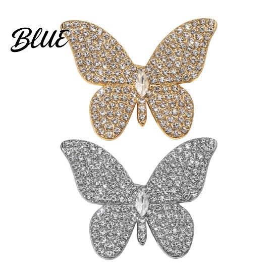 Anti-rust Brooch Pin Butterfly Design for Women Rhinestones Inlaid Women