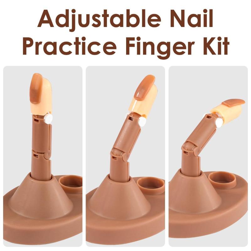 Main Mécanique Mobile pour Pratique Manucure Main Détachable Ensemble d'Entraînement Ongles Artificiels pour Débutants Avec Base