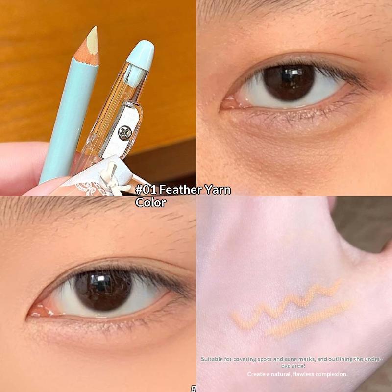 

Cappuvini Dual-Effect Concealer Pen Brighten Tear Troughs Conceal Acne Scars Pencil Sharpener Smooth Texture Waterproof Makeup