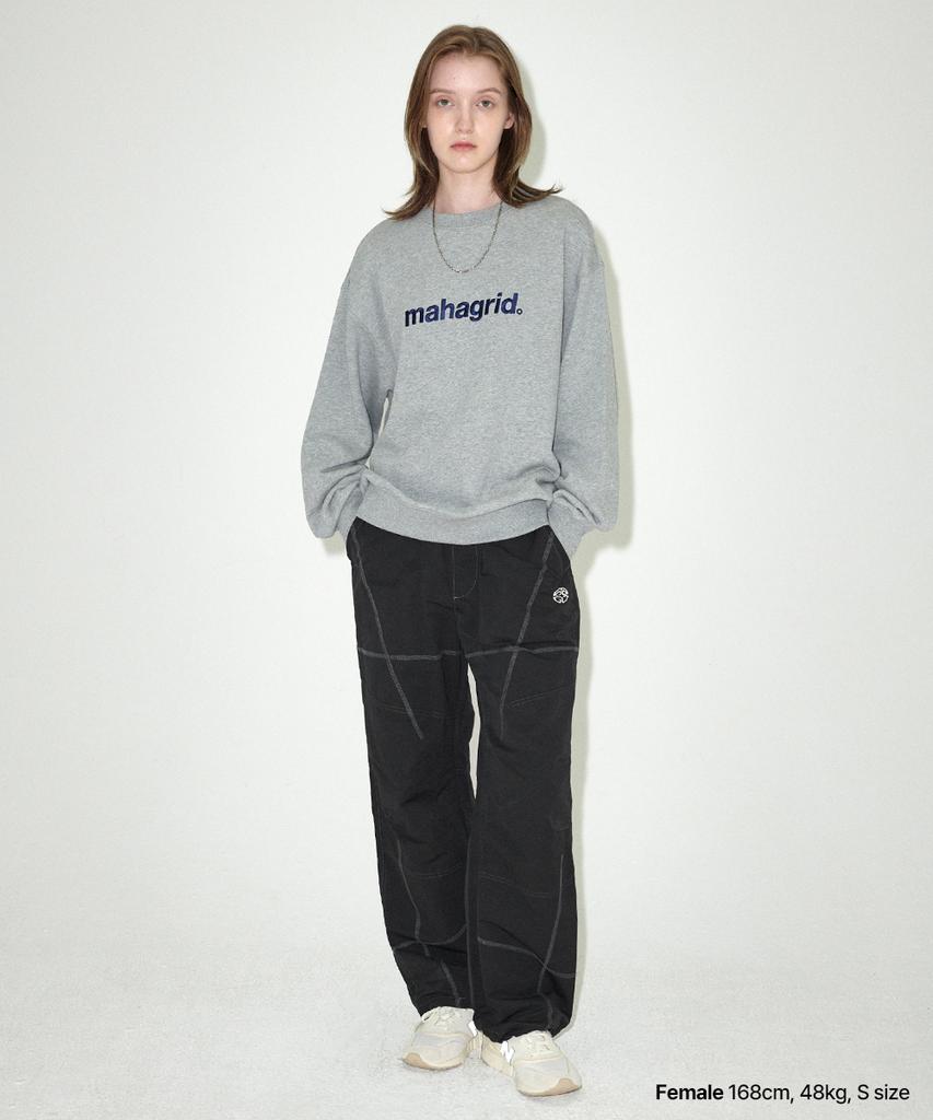 MAHAGRID [Fw Version]Cover Stitch Parachute Pant Black(Mg2Efmpa10A)