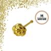 KODY PIERCING 14k Solid Gold Nose Piercing With Rose Design - Quality Piercing