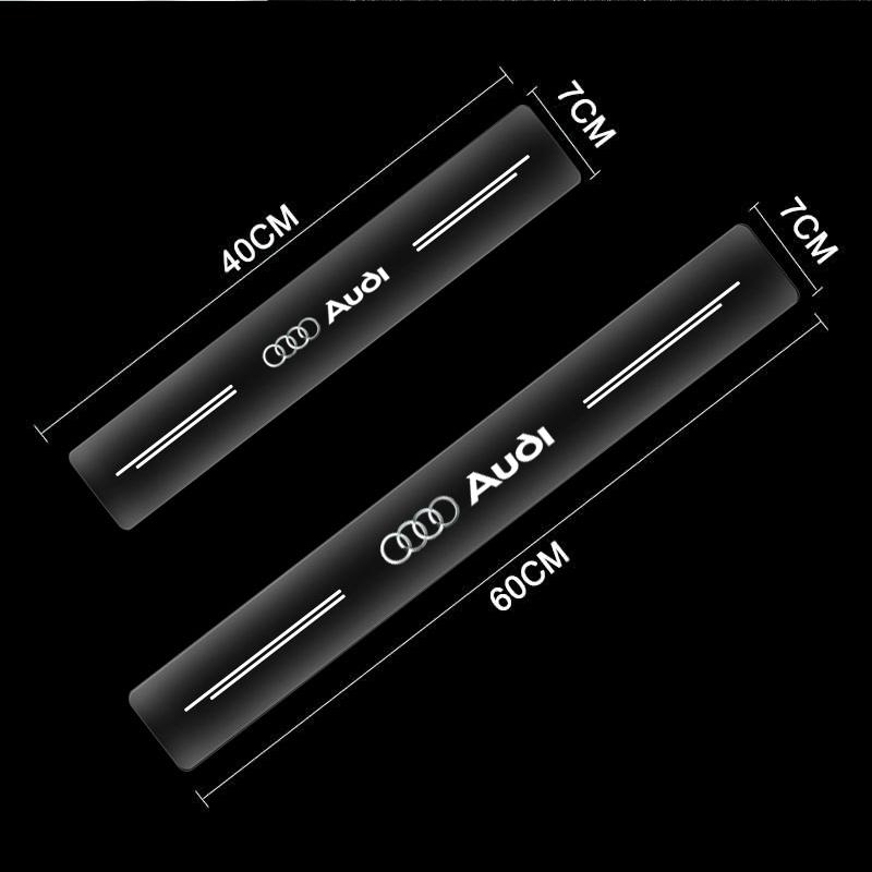 Car Threshold Protector Transparent Decorative Badge Sticker For Audi A1 A2 A3 A4 A5 A6 A7 A8 Q1 Q2 Q3 Q4 Q5 Q6 Q7 Q8 B5 B6 B7 B8 C5 C6 C7 C8 S4 S3