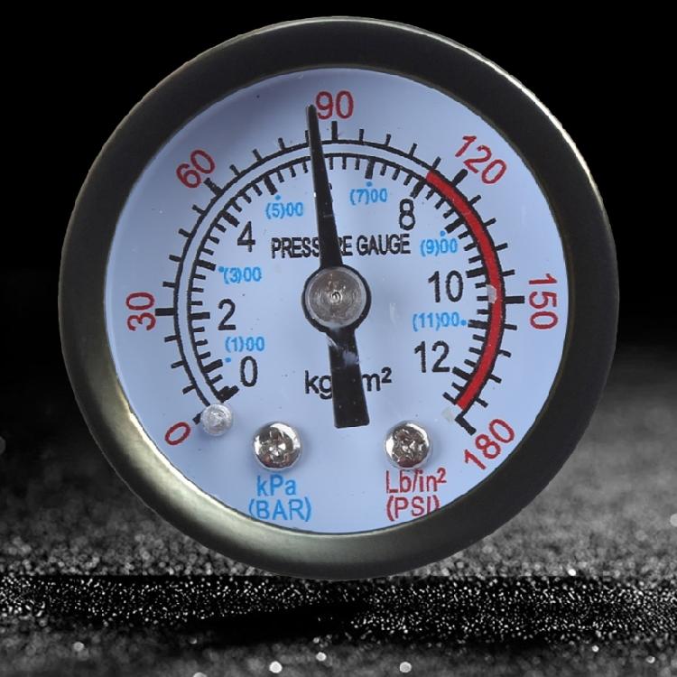 0~180PSI Utility Air Pressure Gauge Fittings Connection for Air Compressor Water