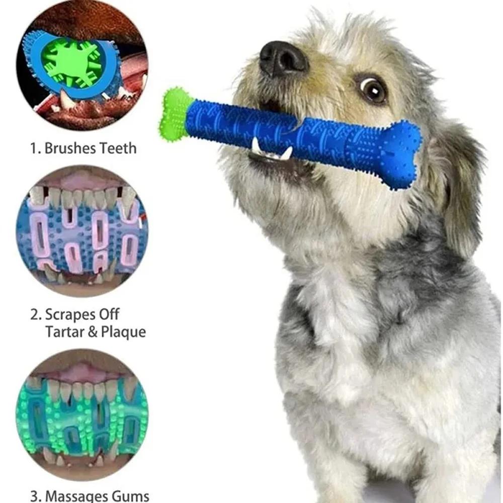 Bite Simulation Bone Grinding Stick Dog Toy Wear-resistant Massage Teeth Cleaning Interactive Advanced TPR Plastic Pet Supplies