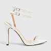 Mode Mode Schnur Perlen Dekoration Hochhackige Sandalen Damen Sexy Weiß Schmaler Riemen Markendesigner Schuhe Elegant Hochzeit Brautschuh