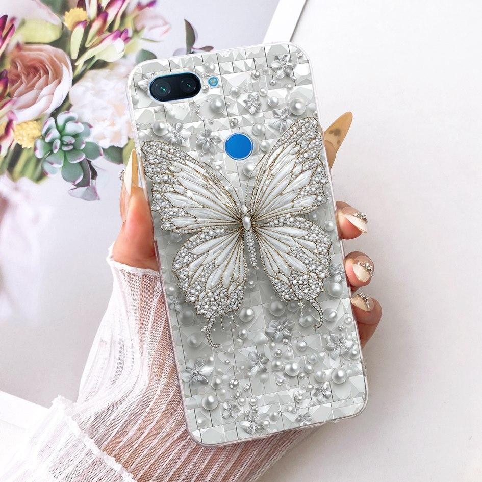 Für Xiaomi Mi 8 Lite Hülle Beliebte Blume Weiche Klare Silikon Schutzhülle Für Xiaomi Mi 8 SE Funda Mi8 Pro Mi8Lite TPU Hülle