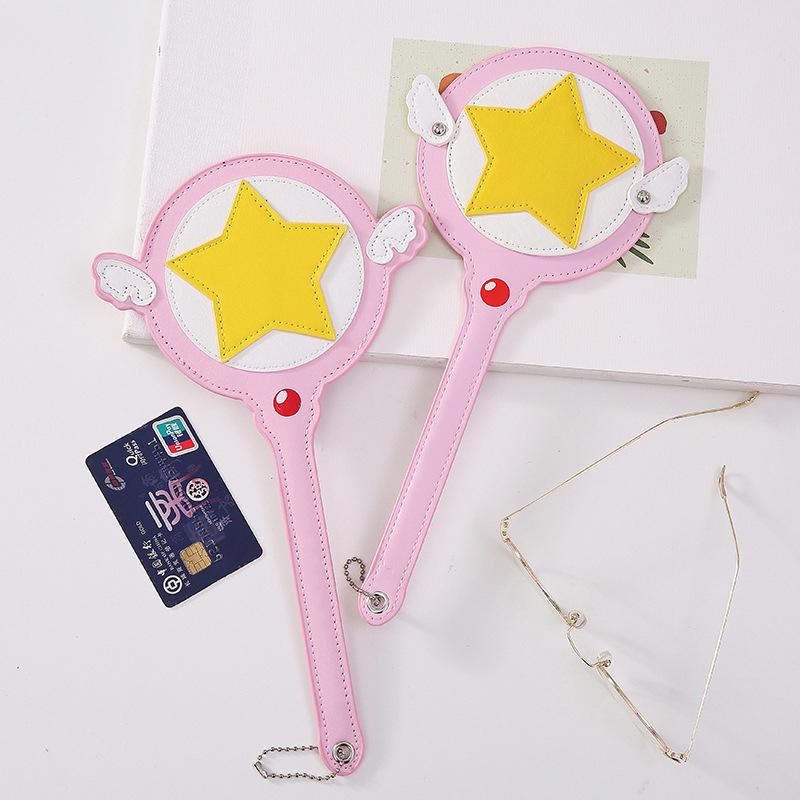 Kawaii Cardcaptor Sakura Kouzelná hůlka Hračka Pouzdro na karty Držák na autobusovou kartu Cerberus Princezna Růžová Roztomilá Hvězdná hůlka Anime Hračka