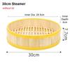 1Pcs With Lid Steamer Basket Handmade Kitchen Cookware Durable Bamboo Steamer  Chinese Food Making