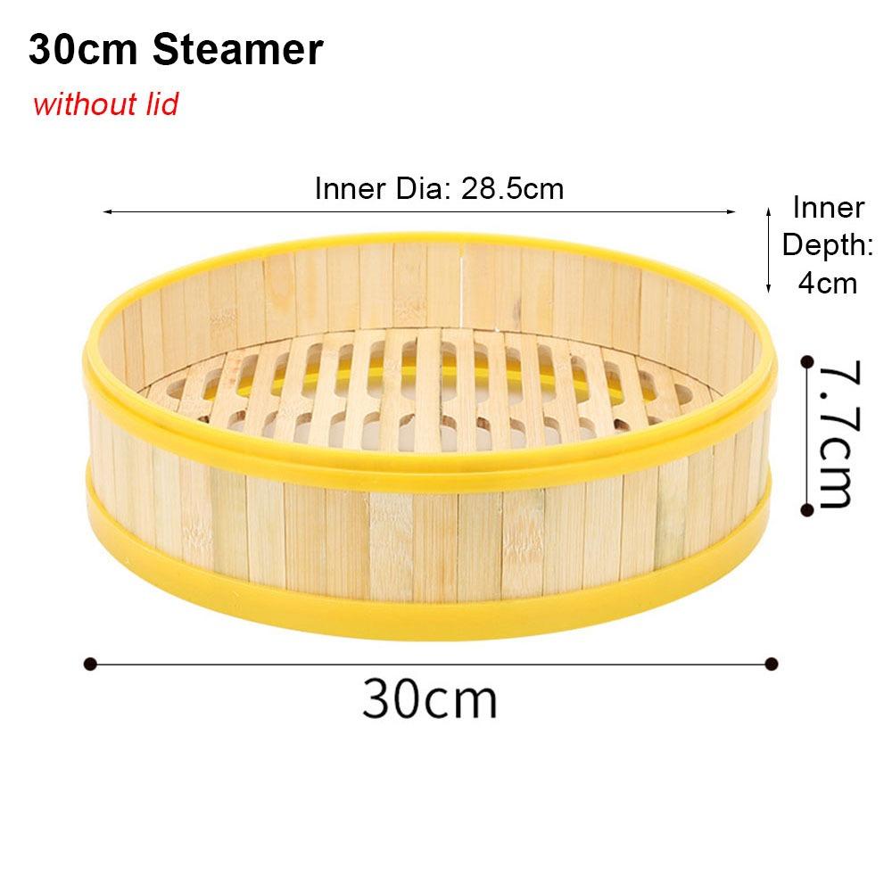 1Pcs With Lid Steamer Basket Handmade Kitchen Cookware Durable Bamboo Steamer  Chinese Food Making