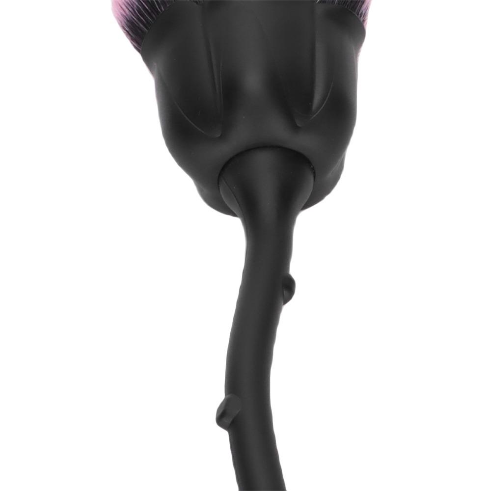 Rose Flower Nail Dust Brush Rose Shaped Makeup Blush Brush Daily Makeup Application чёрный