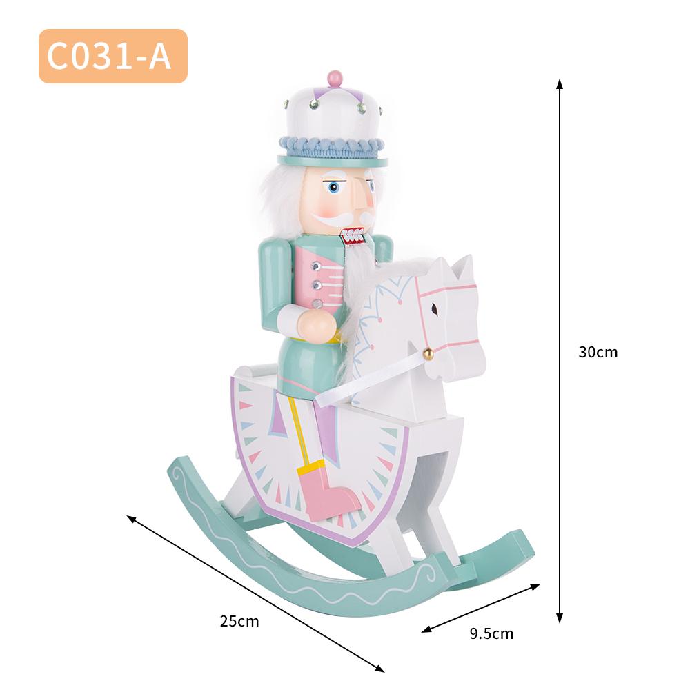 

Pastel Rocking Horse Nutcracker Figurine