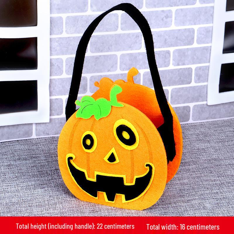 Halloween Pumpkin Trick-or-Treat Children's Handbag - Handmade Small Gift Material Pack