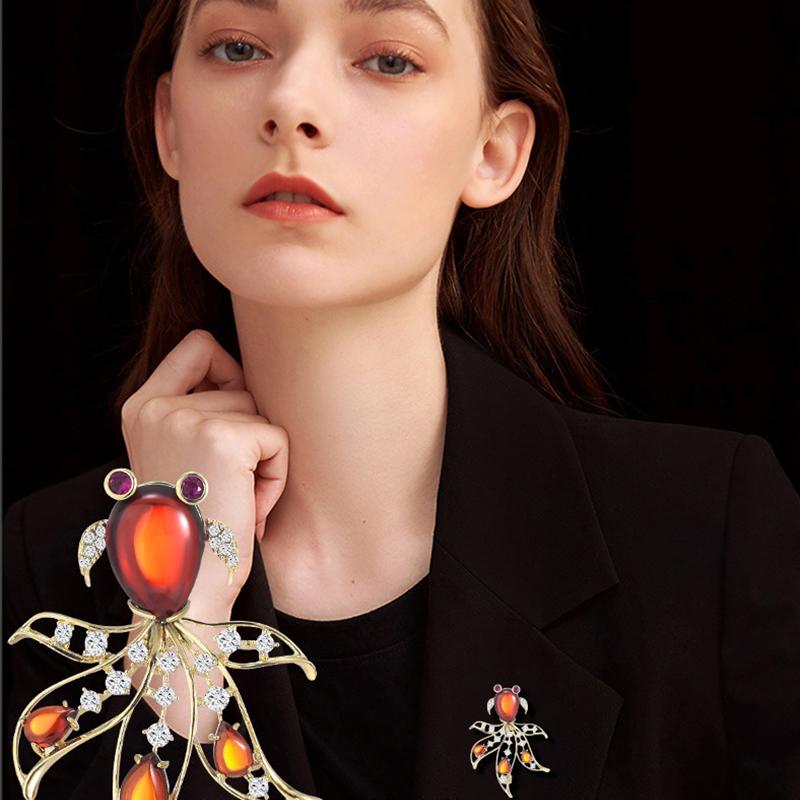 Senior Brooches Flower Leaf Brooch Pins for Women Suit Pendant  Fashion Brooches Jewelry