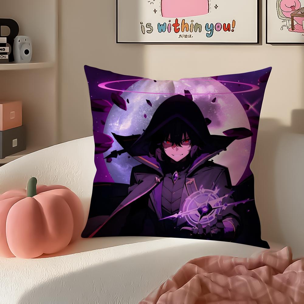 Epic Anime TThe Eminence In Shadow Cushion Cover Pillowcase Short Plush Invisible zipper Room Sofa Cushion Cover