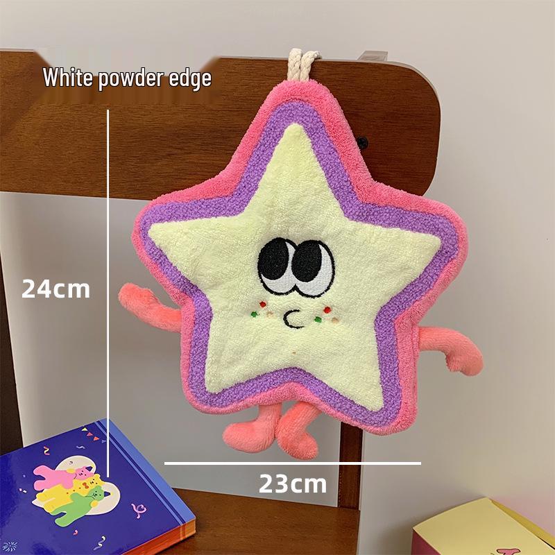Dopamine Cartoon Coral Fleece Hand Towel: Soft, Quick-Drying, More Absorbent Than Cotton, Perfect for Kids (Spring/Summer)
