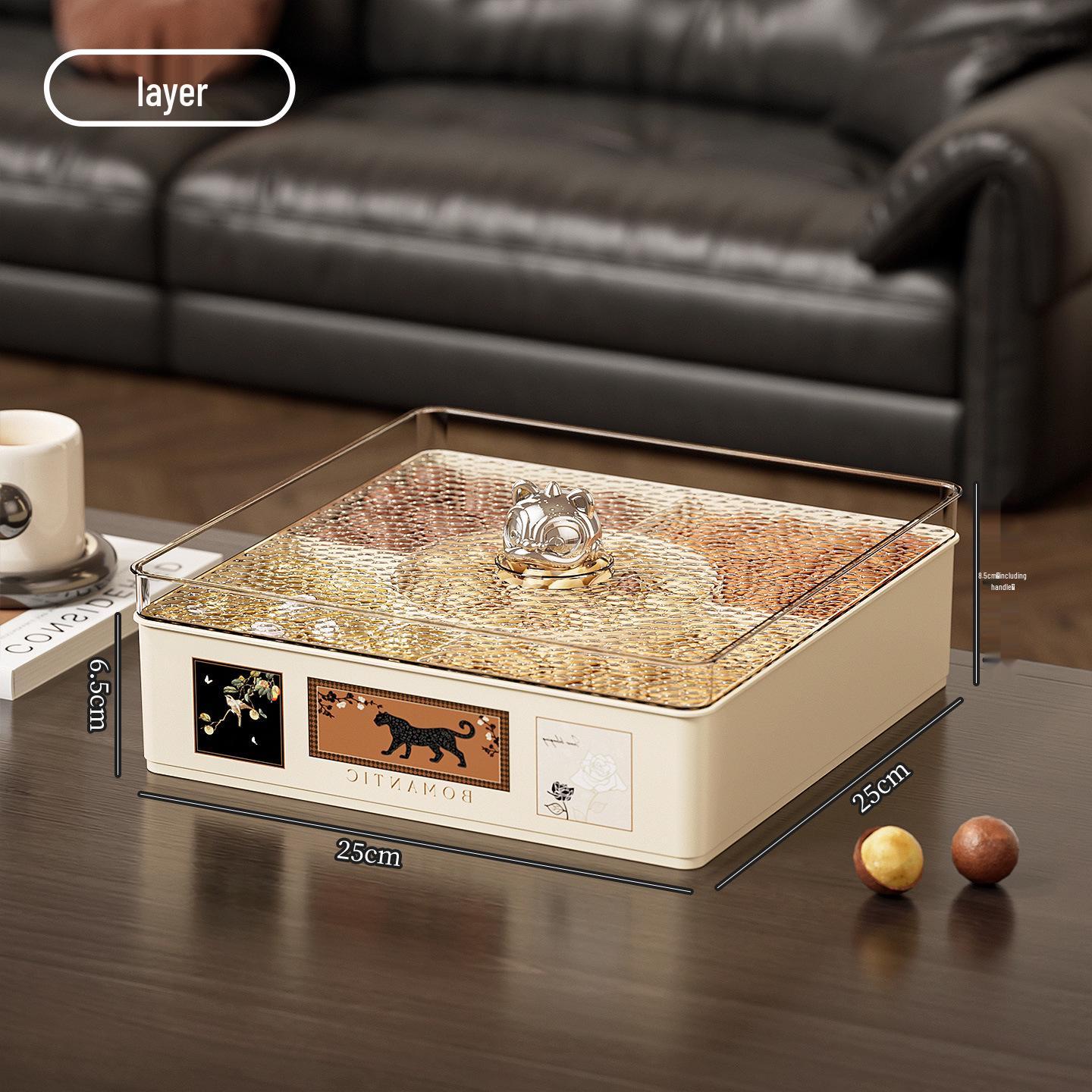Luxury Snack Compartmentalized Fruit & Nut Bowl for Living Room Coffee Table
