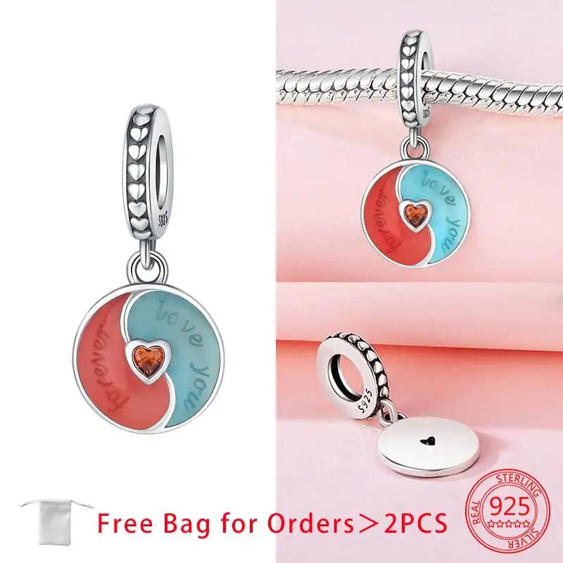 

Pink Heart Girl Boy Charms Copper Beads Fit Original Bracelets Beads Charms Jewelry Making Fine Jewelry Gift Diy