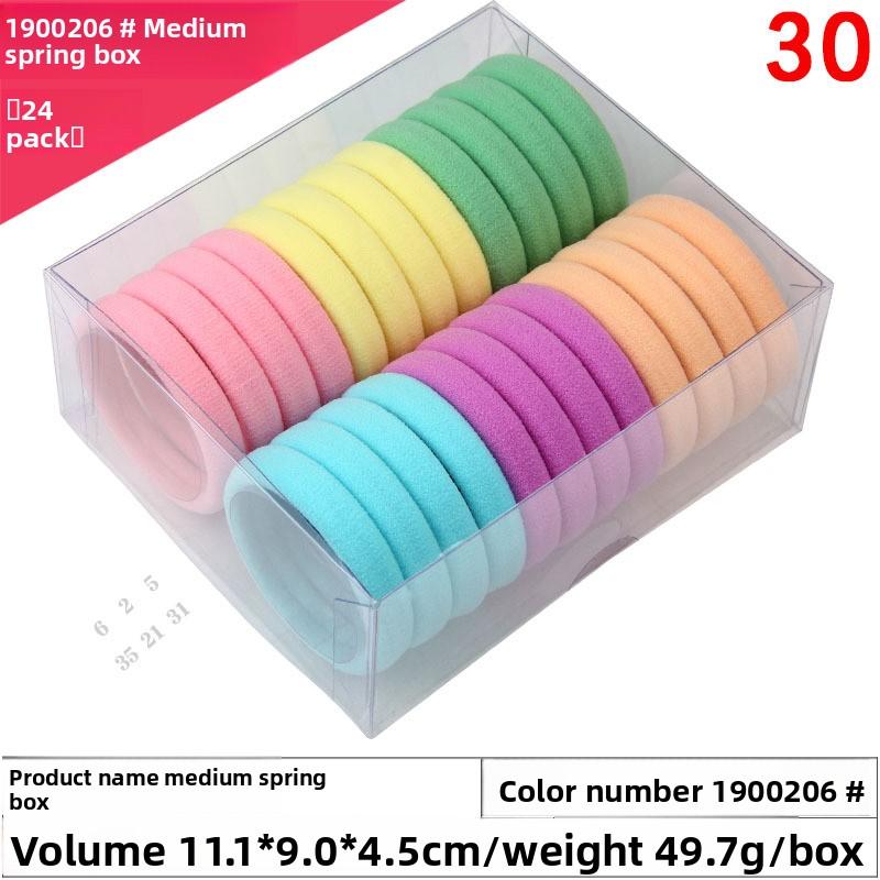 High-elasticity Box Towel Hair Band Fresh Hyuna Colorful Hair TieTowel Band Candy-colored Rubber Band