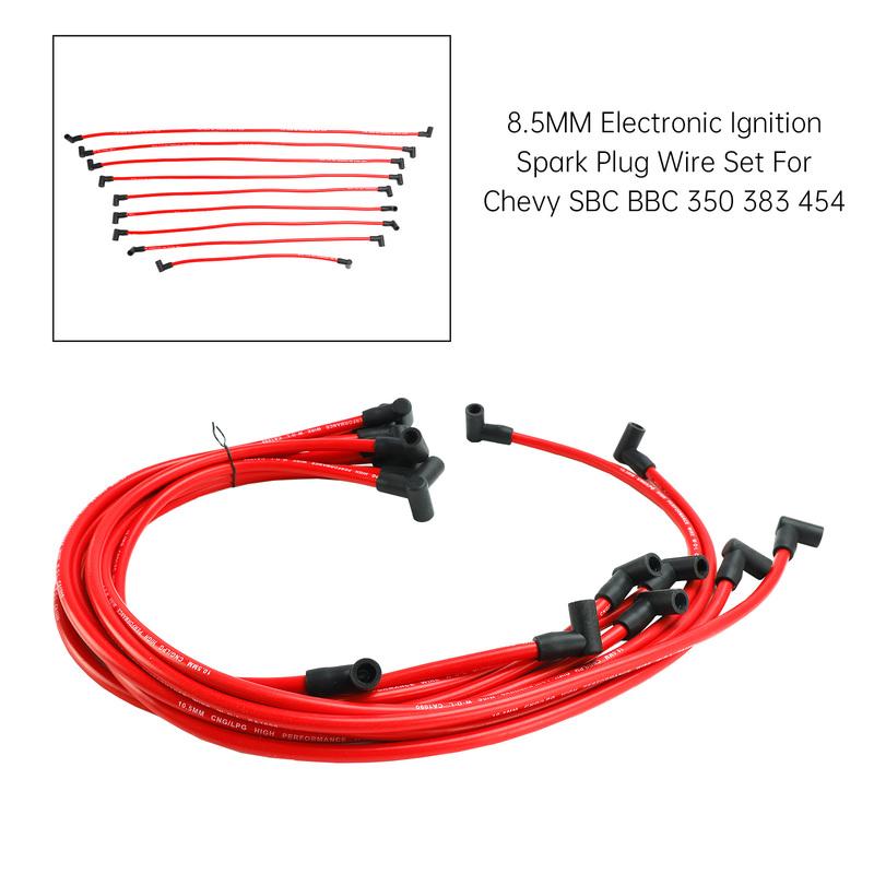 Artudatech 8.5MM Electronic Ignition Spark Plug Wire Set For Chevy SBC BBC 350 383 454