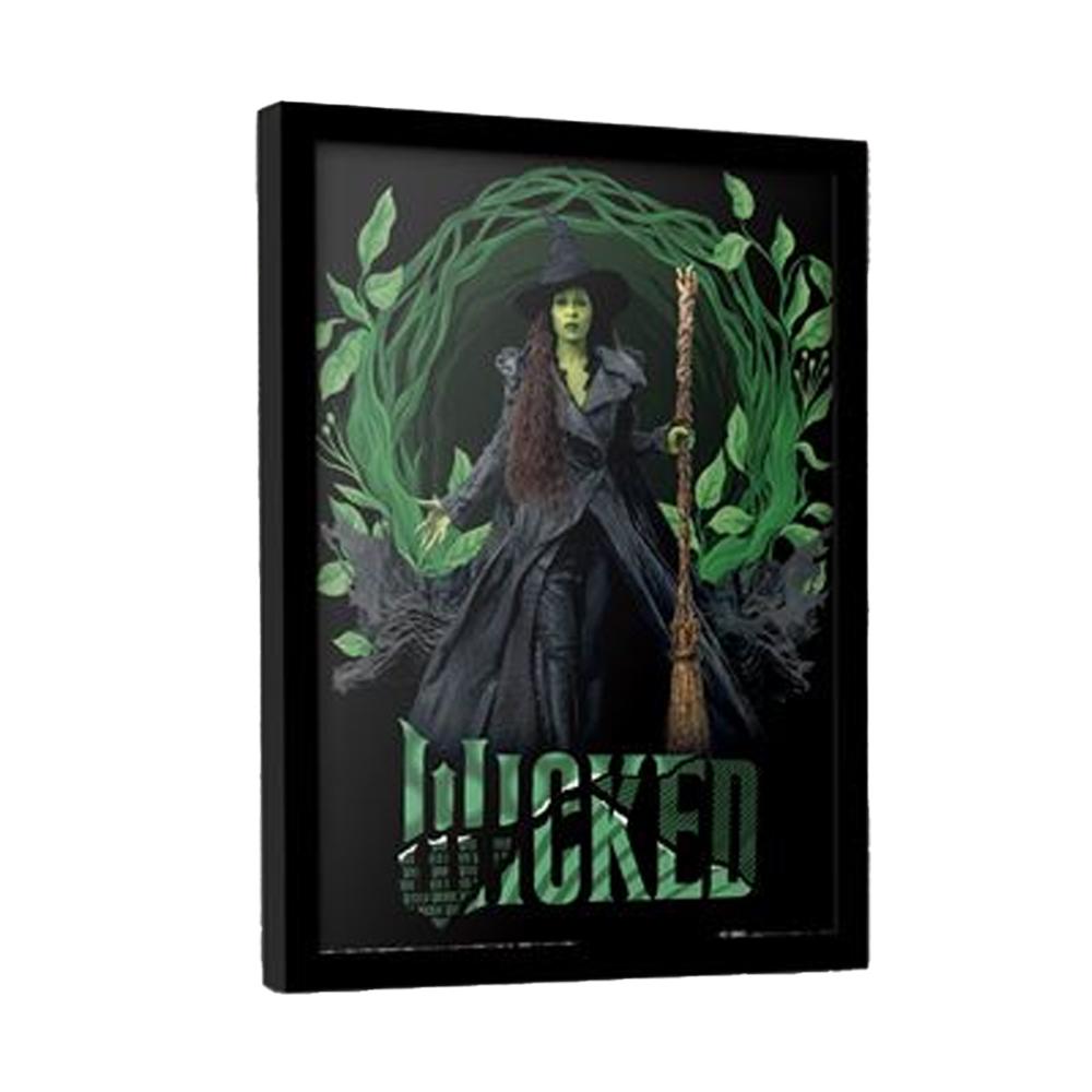 Wicked Elphaba Round Frame Framed Poster