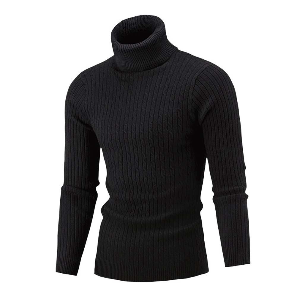 Winter Men Slim Warm Knit High Neck Pullover Jumper Sweater Turtleneck Top