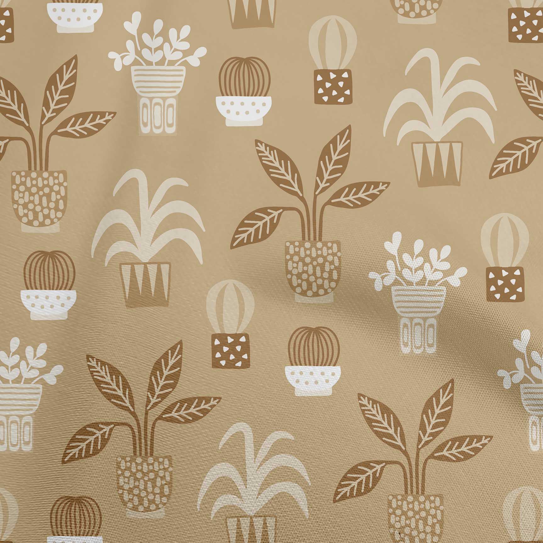 

OneOone Cotton Flex Blue Тканина з квітковими горщиками Тканина для пошиття тканини для рукоділля з принтом у дворі 40 дюймів 42 Inch Wide - Viscose Chiffon світло-коричневого кольору