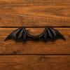 Black Halloween Cravat PU Leather Men Necktie Simple Bat Bow Tie  Cosplay