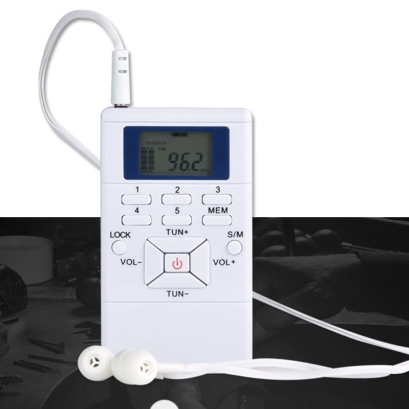 DSP Digital AM FM Radio with LCD Display Auto Scan Manual Tuning for Home Outdoor Travel Emergency Use