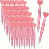Pink Heart-Shaped Rotary Ballpoint Pens, Suitable for School Office Supplies, Wedding Signatures, Thanksgiving and Halloween,