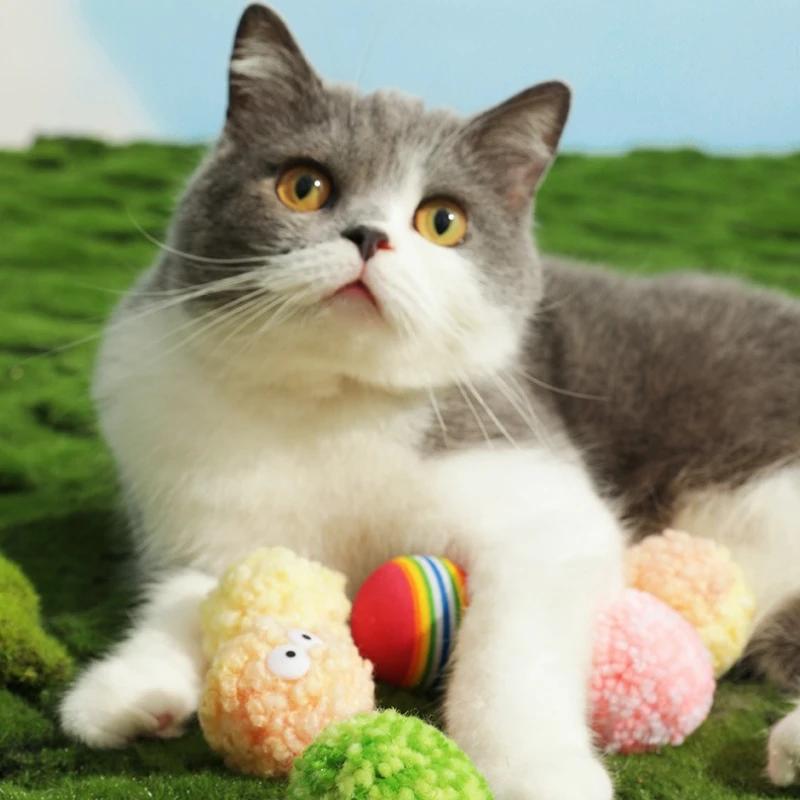 Cat Teaser Ball, Cat Toy for Multiple Cats in Family Interaction Training and Boredom Relief,Suitable for Kittens and Adult Cats