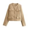 Women's European & American Fashion Casual Single-Breasted Jacket Coat, Autumn/Winter 2025, Style B88646