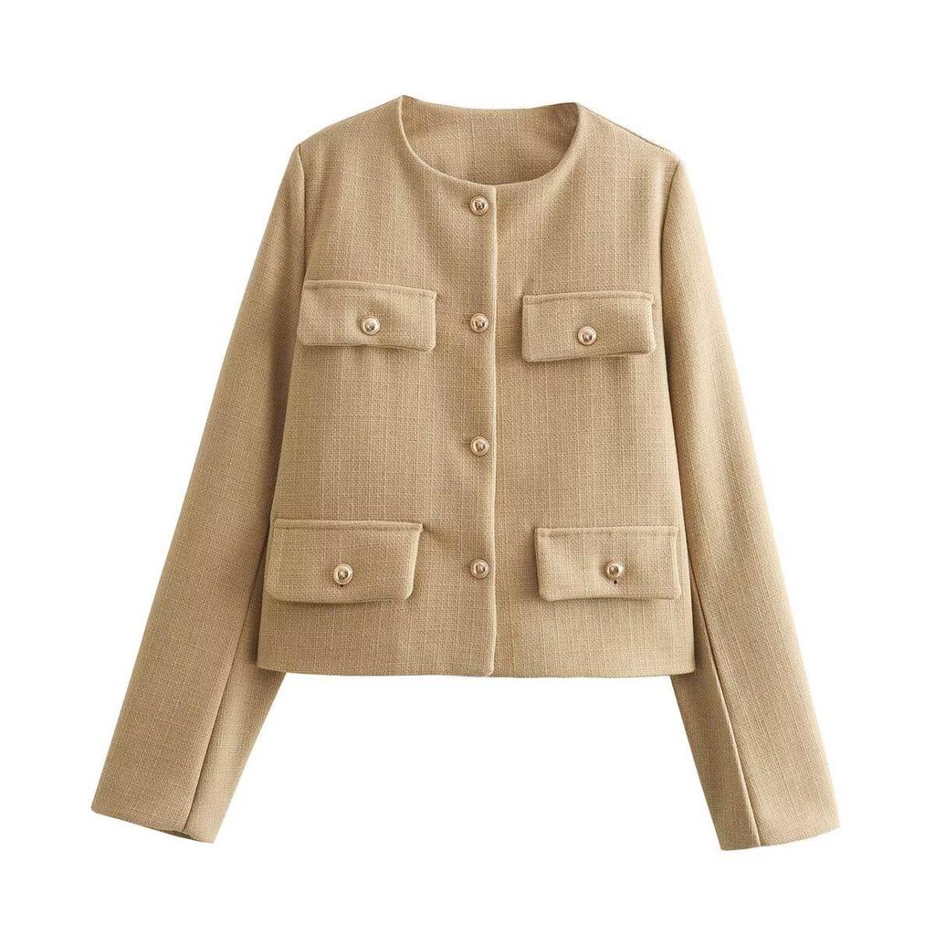 Women's European & American Fashion Casual Single-Breasted Jacket Coat, Autumn/Winter 2025, Style B88646