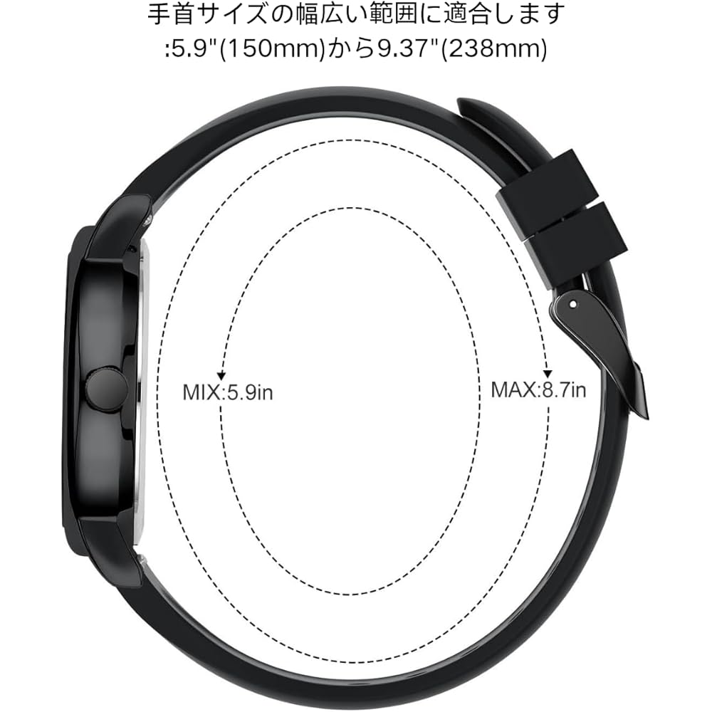 BUREI Women's Analog Quartz Watch Waterproof Date Slim Luminous Silicone Band Casual Business Black/White