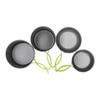 4pcs Camping Pot Kit Multi Layers Anti Scalding Design Camping Cookware Mess Kit with Folding