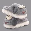 Cotton slippers women's autumn and winter outer wear cute puppy indoor home warm plush bag head thick bottom non-slip slippers