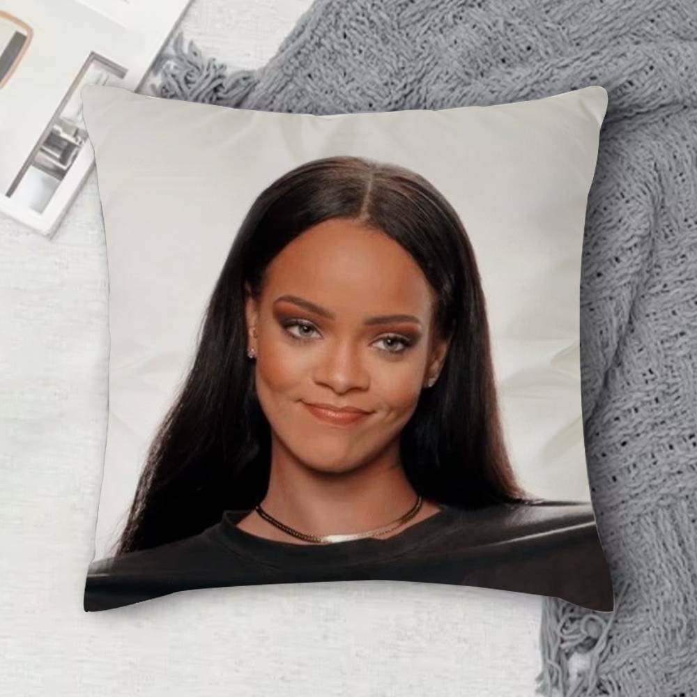 RRihanna Doublesided Printed Square Decorative Cushion Cover for Sofa Living Room Home Decor