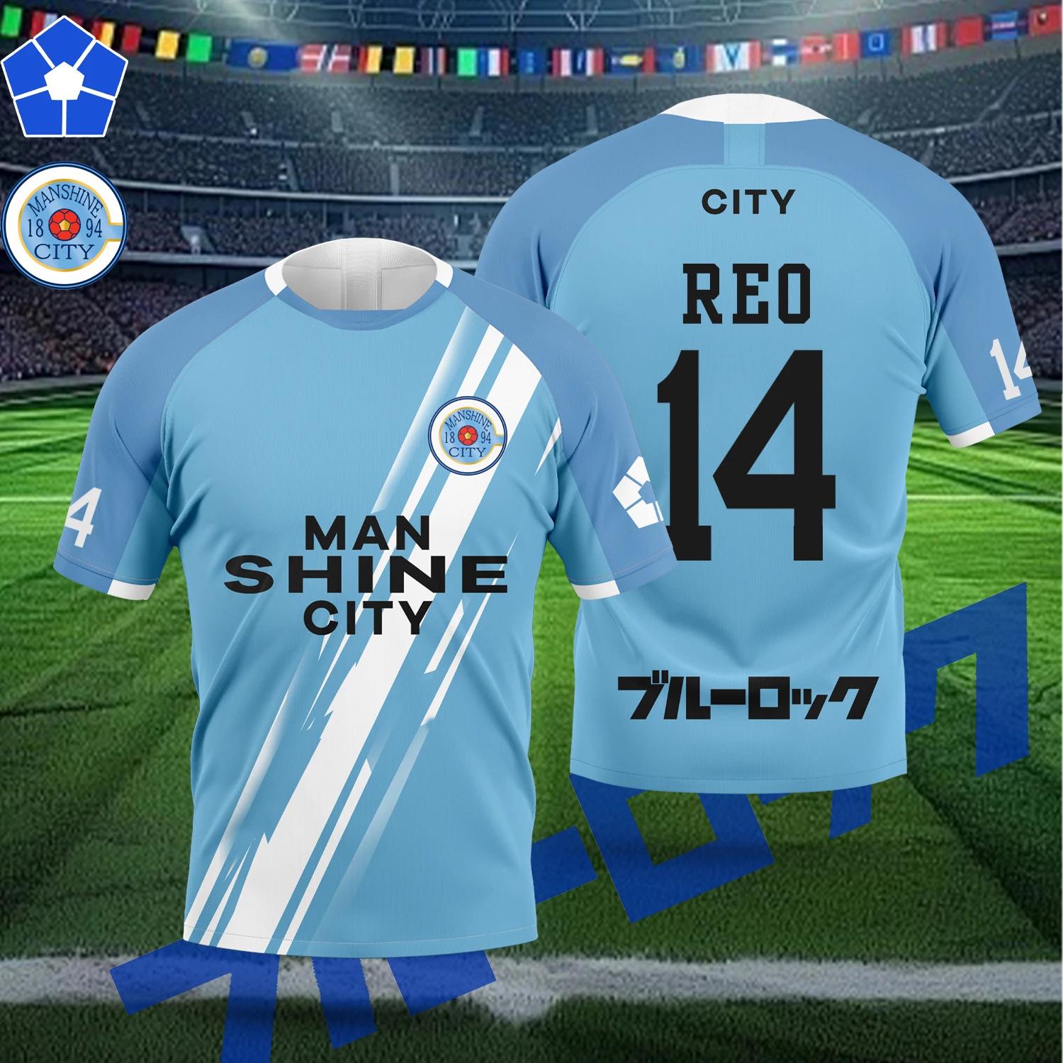 

Custom Blue Lock Manshine City Cartoon Anime NAGI Cosplay Men Jersey Summer Sports Short Sleeve Children Tee Tops Women T-shirt 4XL