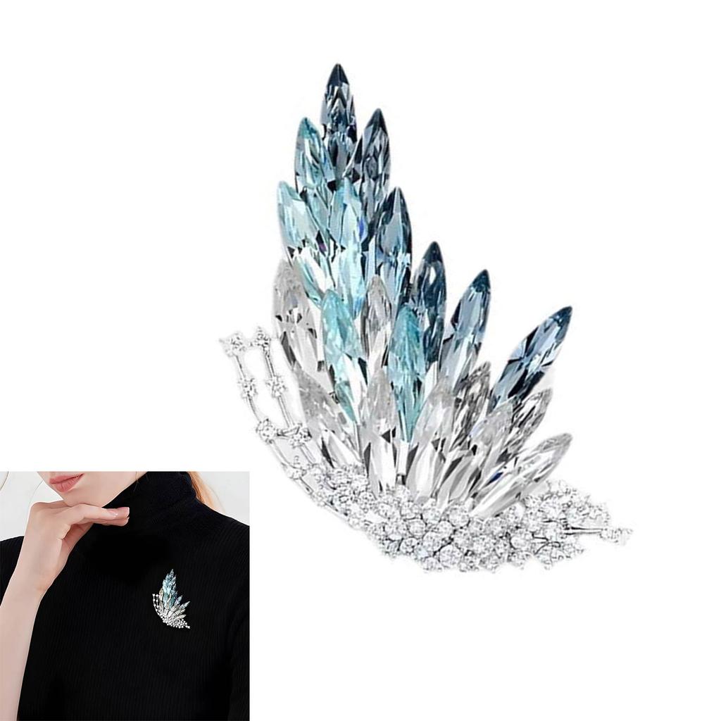 Gradientkrystaller Sommerfuglbrosje Elegant Ombredesign Sikker Nålelås for Kvinner Smykketilbehør