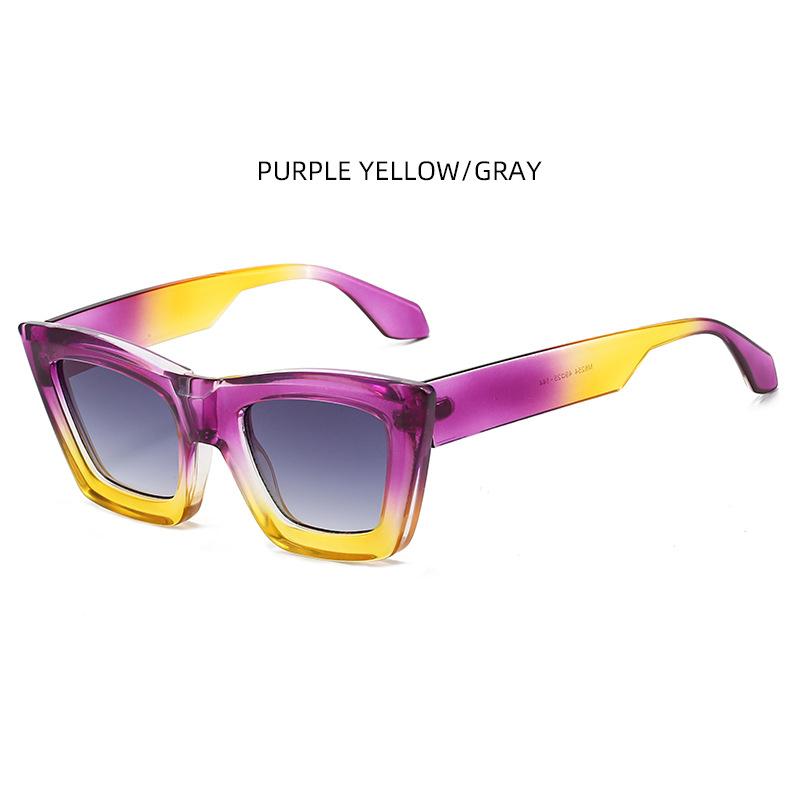 New Women Cat Eye Sunglasses Small Frame Gradient UV Protection Personalized Fashion Sunglasses M6254
