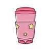 Cartoon Cup Brooch Pin For Women Fashion Alloy Material Badge Accessory With Enamel Finish And Star Elements