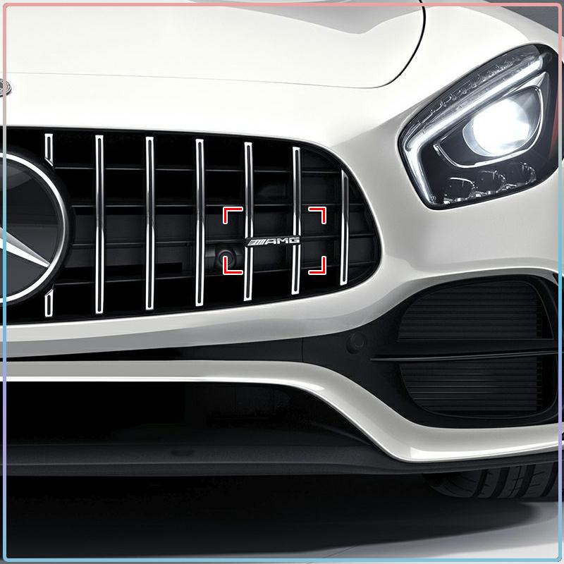 AMG Logo Car Front Grille Badge Emblem Auto Exterior Accessories For Mercedes Benz W205 W177 W212 W213 W221 W220 W176 ML G63 E63 GT