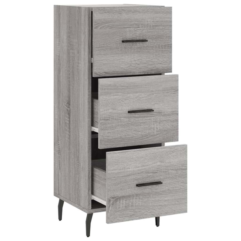 vidaXL Sideboard Grau Sonoma 34,5x34x90 cm Holzwerkstoff