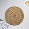 Round Faux Jute Placemats, Woven Table Mats with Nordic Pattern, Heat Resistant Pad for Dining Table, Restaurant Hotel Kitchen Decor