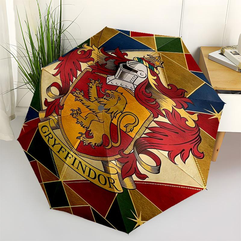 

1pc Gryffindor Crest Umbrella with Plastic Handle,Suitable for All Seasons Travel Outdoor Multi-functional UmbrellaDCS133