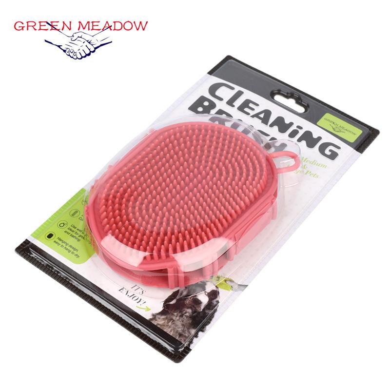 

Щетка для купания питомцев 1 шт. Собаки и кошки Двусторонняя Чистка Массаж Гребень для гладкой и вычесывания шерсти Принадлежности для питомцев красный