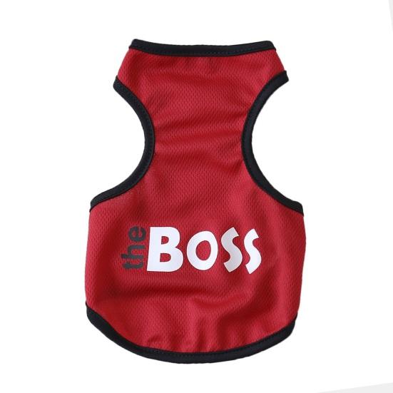 Pet Vest Round Neck Breathable Letter Soft Comfortable Cat Dog Print Pet Sleeveless Pullover